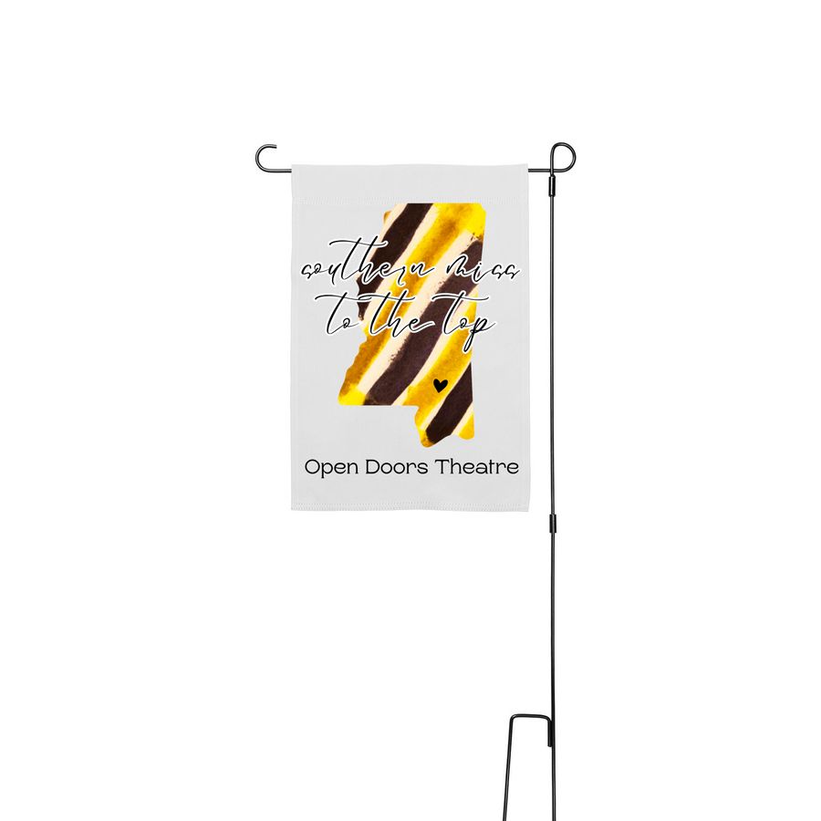 Amanda "Hattiesburg, MS" Art Fill Flag, a White 12" x 18" Yard Flag with Stake