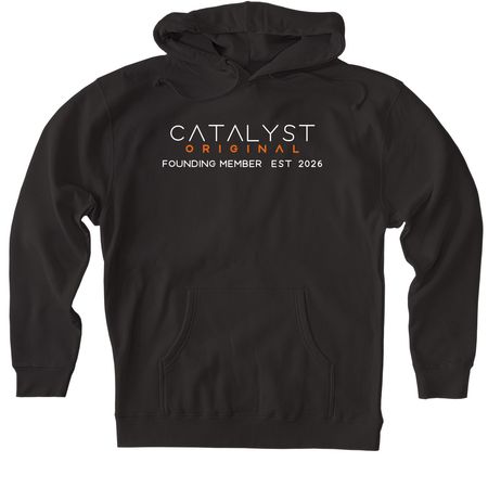 Catalyst Originals ? Founding Member, a Black Heavyweight Pullover Hoodie