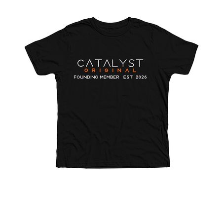 Catalyst Originals ? Founding Member, a Solid Black Blend Premium Youth Tee