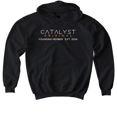 Catalyst Originals ? Founding Member, a Black Softstyle Youth Pullover Hoodie