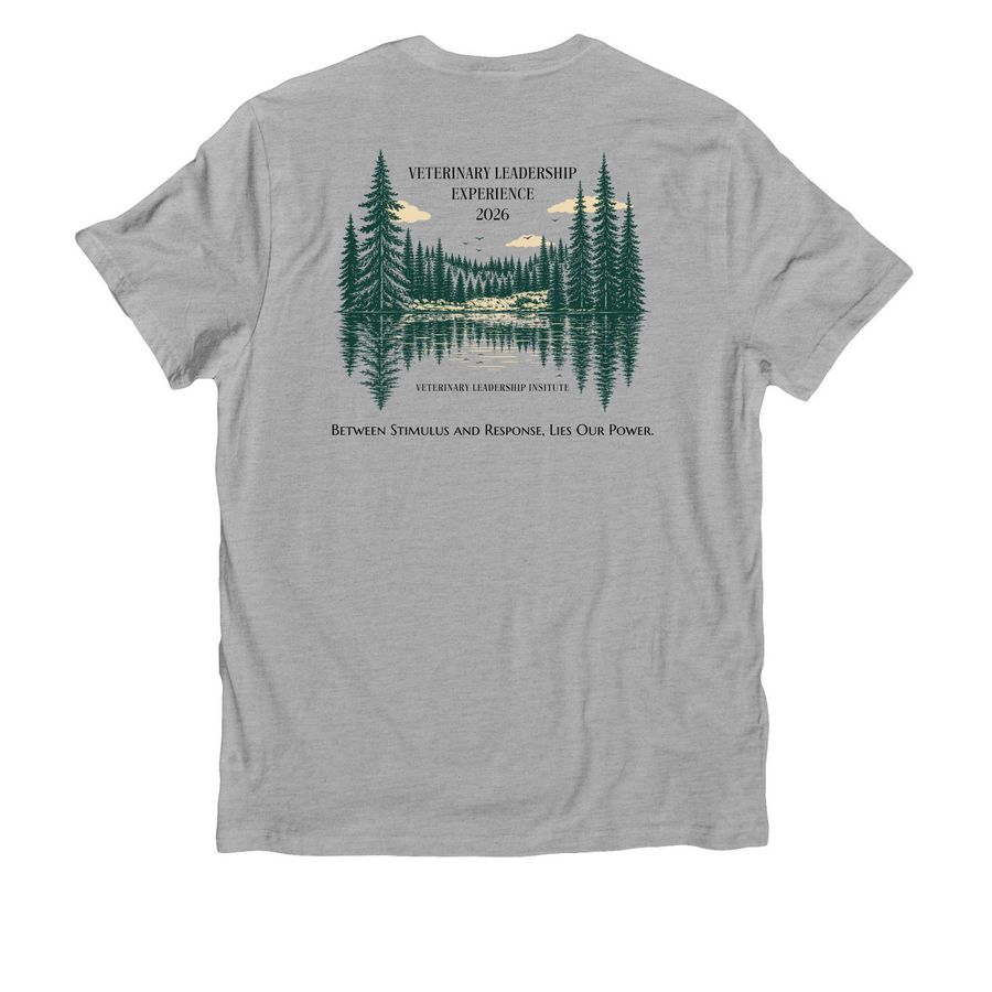 VLE 2026, a Granite Grey Heather Allmade Organic Cotton Unisex Tee (back-view)