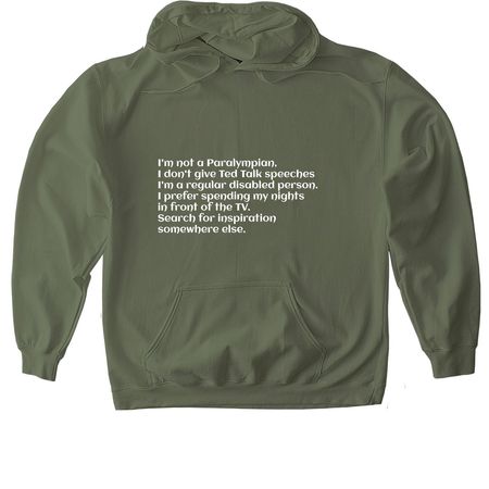 No Inspiration Here, a Military Green Gildan Softstyle Pullover Hoodie