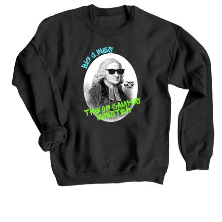 John Wesley Campus Minister, a Black Crewneck Sweatshirt