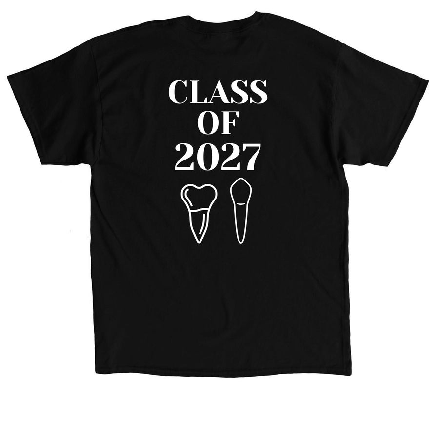 20 27, a Black Classic Unisex Tee (back-view)
