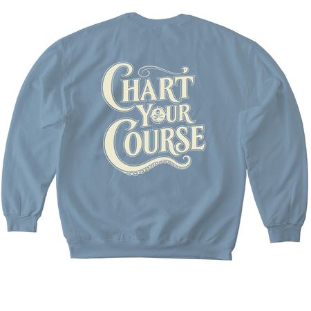 Chart Your Course, a Stone Blue Softstyle Crewneck Sweatshirt