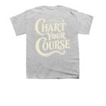 Chart Your Course, a Sport Grey Youth Unisex Tee (back-view)