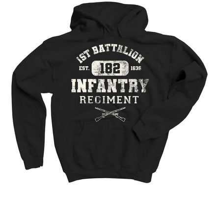 1-182 IN Athletic Vintage, a Black Youth Pullover Hoodie