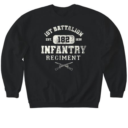 1-182 IN Athletic Vintage, a Black Softstyle Crewneck Sweatshirt