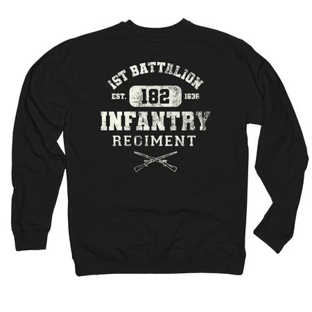 1-182 IN Athletic Vintage, a Black Midweight Crewneck Sweatshirt
