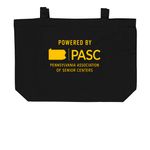Southwest Region, a Black Large Organic Cotton Tote Bag (back-view)