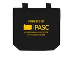 Southwest Region, a Black Organic Cotton Tote Bag (back-view)