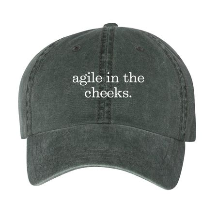 Agile in the cheeks hat, a Forest Printed Pigment Dye Baseball Cap