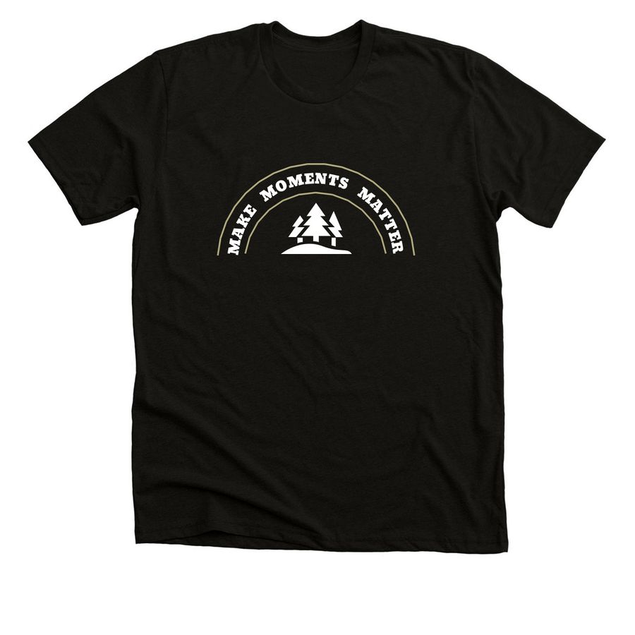 Make Moments Matter, a Black Heather Premium Unisex Tee
