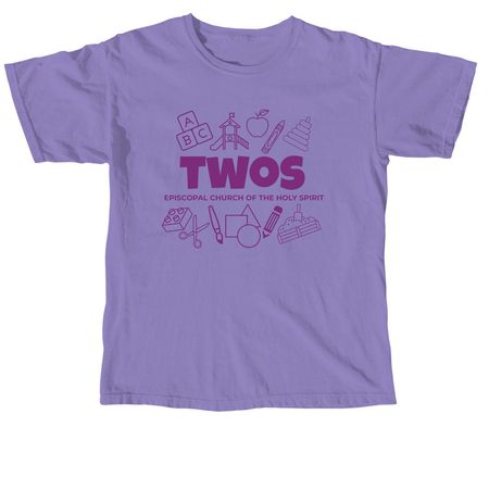 Twos (Adult), a Violet Comfort Colors Unisex Tee
