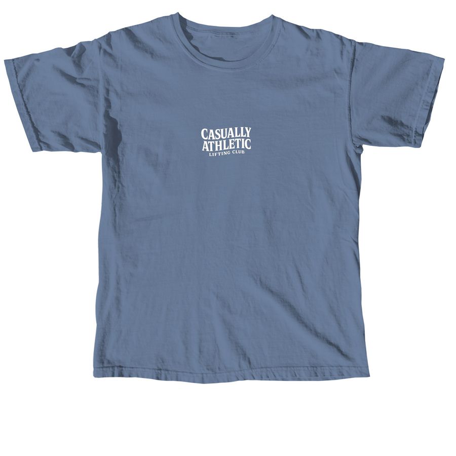 Casually Athletic Lifting Club, a Blue Jean Comfort Colors Unisex Tee
