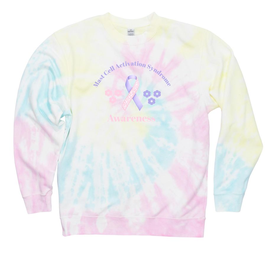 MCAS Awareness&nbsp;, a Sunset Swirl Tie Dye Crewneck Sweatshirt