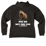 Fur me, not fur you!, a Deep Black Allmade Women?s Organic CVC Zip-Up Hoodie (back-view)