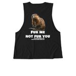 Fur me, not fur you!, a Deep Black Allmade Eco Triblend Women?s Muscle Tank (back-view)