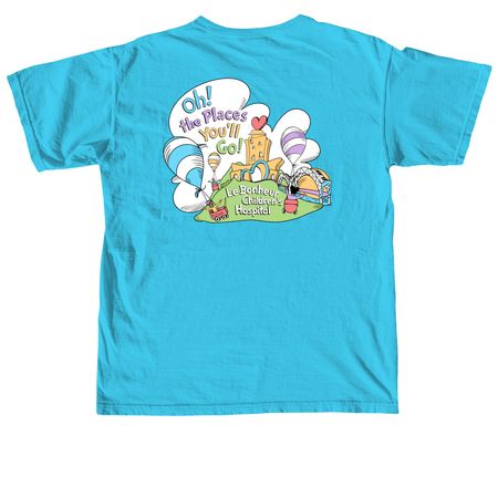 Oh the Places You?ll Go!, a Lagoon Blue Comfort Colors Unisex Tee
