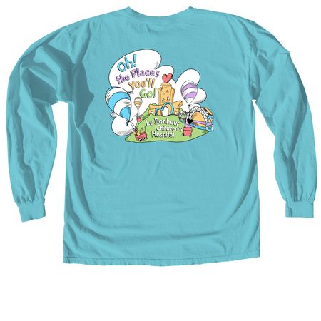 Oh the Places You?ll Go!, a Lagoon Comfort Colors Long Sleeve Tee