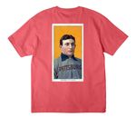 TR Black letter Wagner Back, a Vintage Red Unisex Heavyweight Tee (back-view)