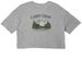 Cabin Crew, a Athletic Heather Women?s Cropped Cotton Tee (back-view)