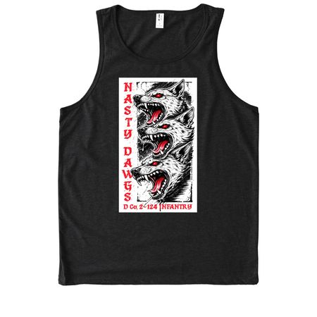 Stacked Dawgs, a Deep Black Allmade Eco Triblend Tank
