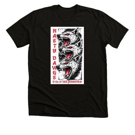 Stacked Dawgs, a Solid Black Blend Premium Unisex Tee