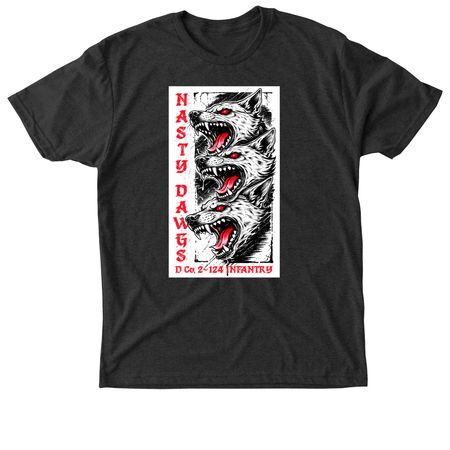 Stacked Dawgs, a Vintage Black Triblend Unisex Tee