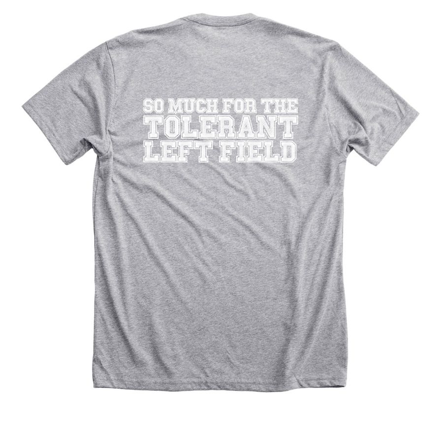 International Anti-Fascist Defence Fund, a Athletic Heather Premium Unisex Tee (back-view)
