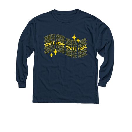 Ignite Hope: CCAM 2026, a Navy Youth Long Sleeve Tee