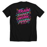 Krufessor Rad - 90's Retro design, a Solid Black Blend Premium Unisex Tee (back-view)