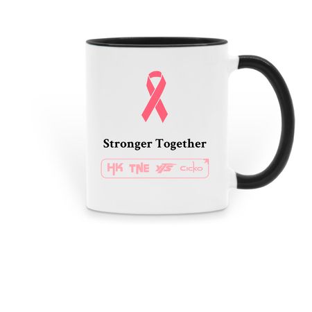 Stronger Together Mug, a Black Two-Tone Ceramic Mug