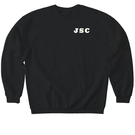 JSC, a Black Softstyle Crewneck Sweatshirt