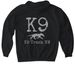K9 Track NW Sweatshirts, a Black Gildan Softstyle Pullover Hoodie (back-view)