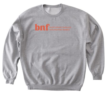 BNF Logo Tees, a Sport Grey Softstyle Crewneck Sweatshirt