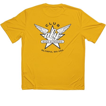 Short & Long Sleeve Athletic Tops, a Gold Classic Performance Tee (back-view)