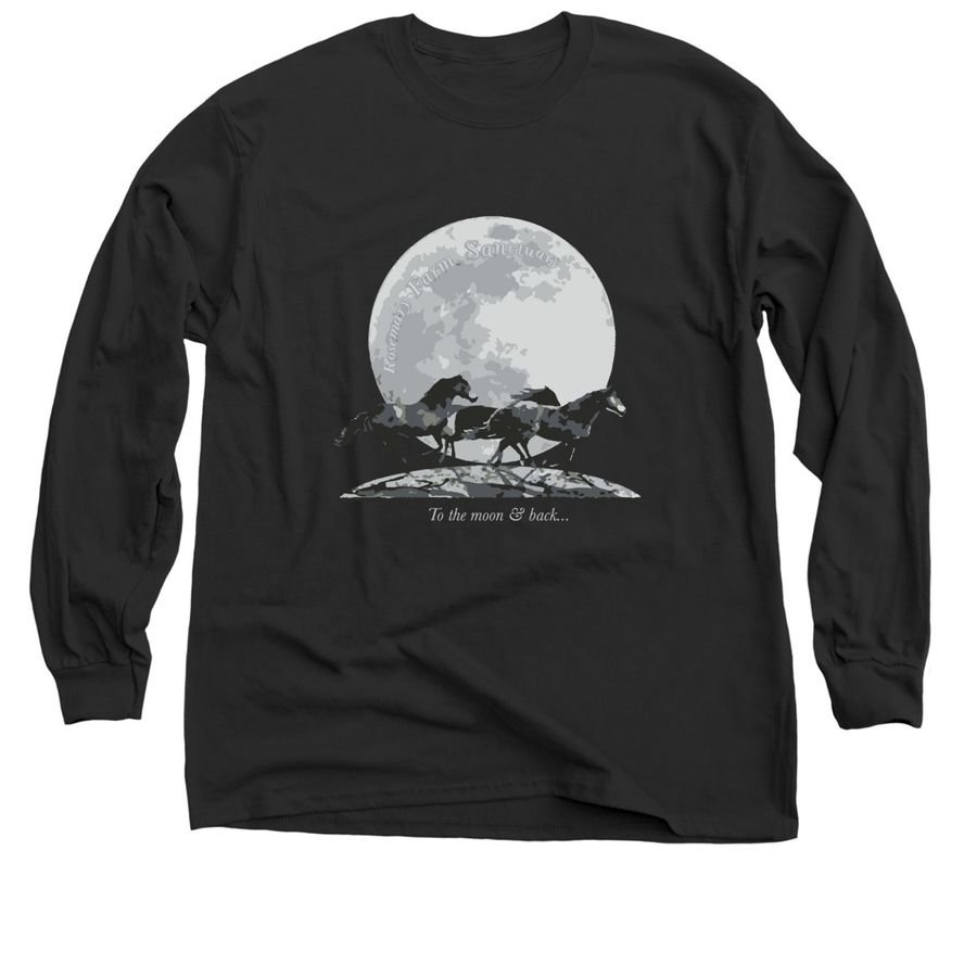 To The Moon and Back, a Black Classic Long Sleeve Tee