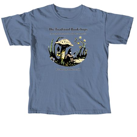The Toadstool Bookshops, a Blue Jean Comfort Colors Unisex Tee