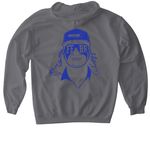 Ferg, a Charcoal Gildan Softstyle Pullover Hoodie (back-view)
