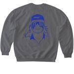 Ferg, a Charcoal Softstyle Crewneck Sweatshirt (back-view)