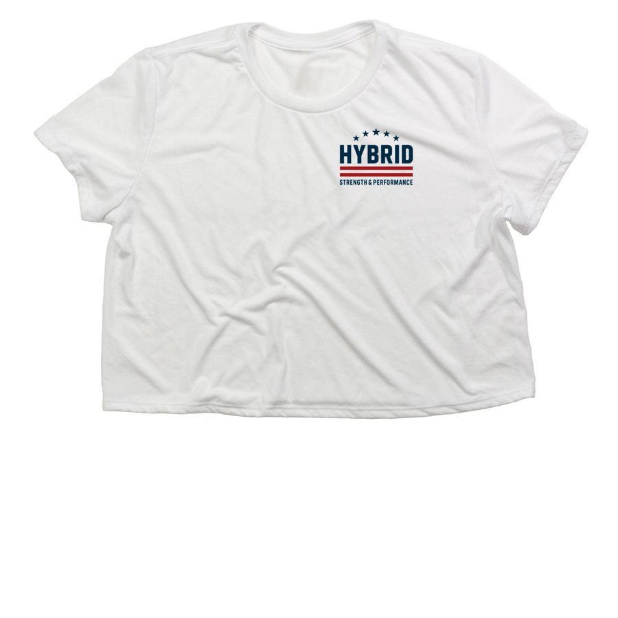 Cropped Summer!, a White Women?s Flowy Cropped Tee