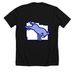 Greene County OH Democratic Party, a Solid Black Blend Premium Unisex Tee (back-view)