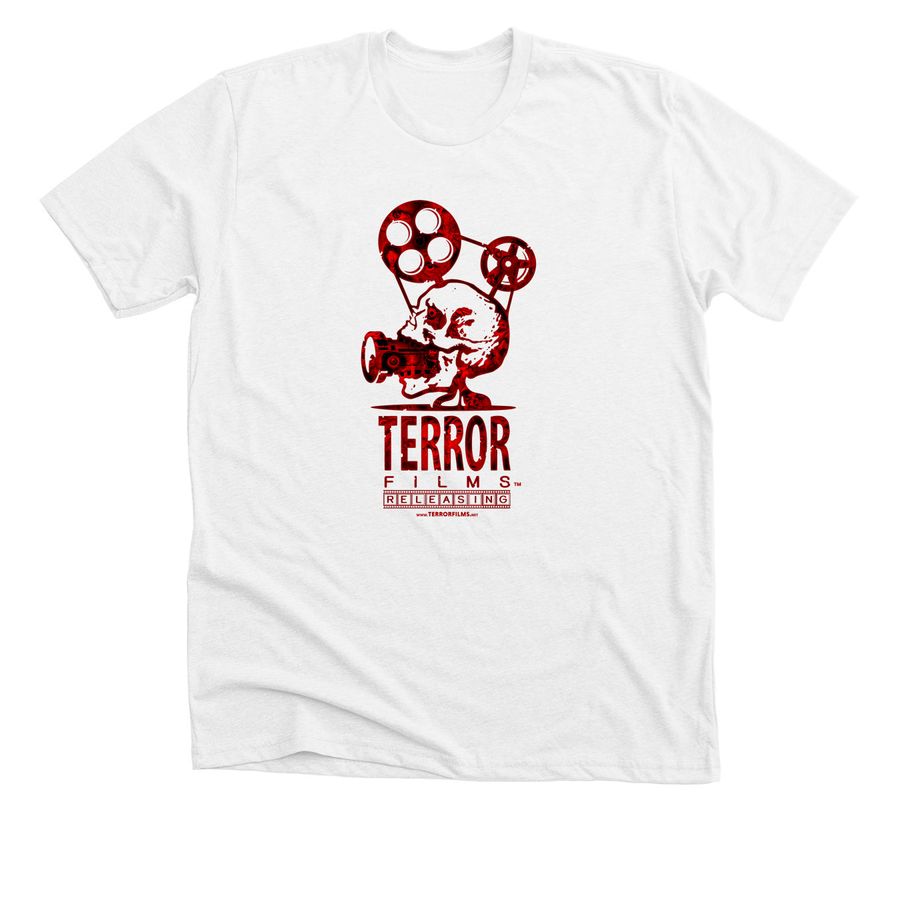 Terror Films Logo Red, a Solid White Blend Premium Unisex Tee