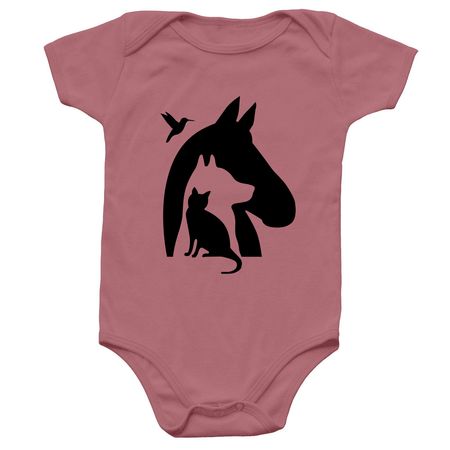 For Infants (Black), a Mauve Infant Onesie