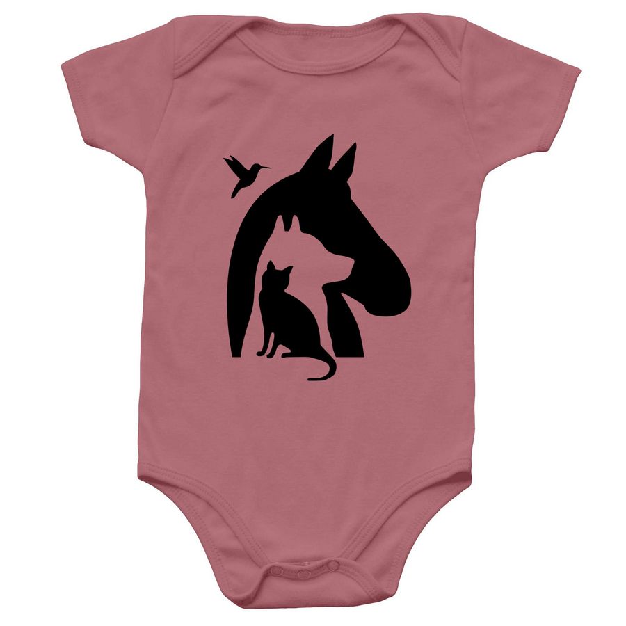 For Infants (Black), a Mauve Infant Onesie