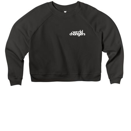 World Changers&nbsp;, a Black Women's Premium Cropped Raglan Sweatshirt