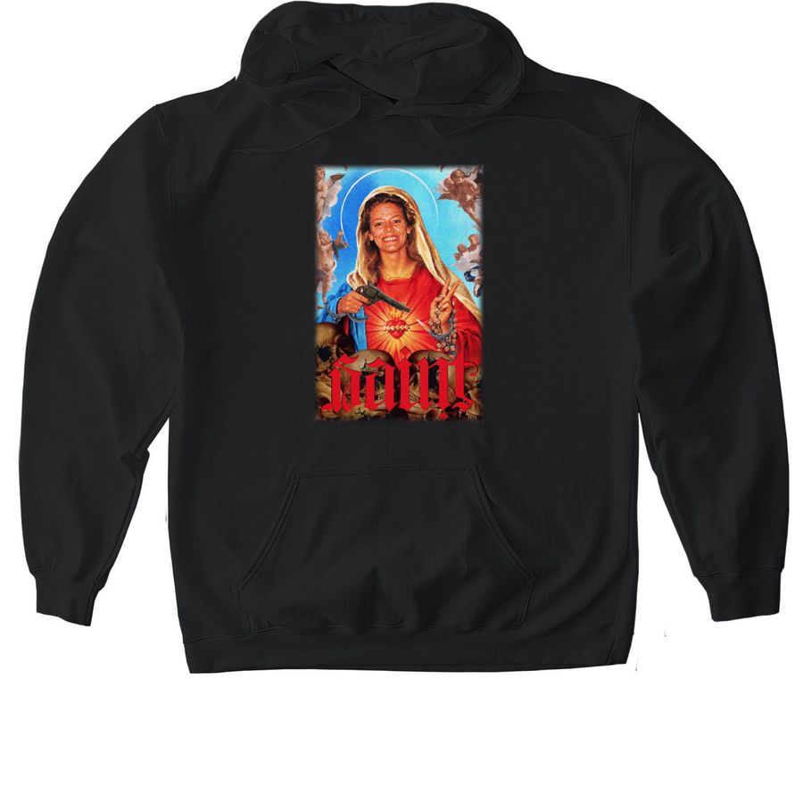 Saint Aileen Ambigram Front Print, a Black Gildan Softstyle Pullover Hoodie