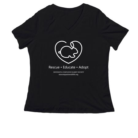 Rescue. Educate. Adopt, a Black Women's Relaxed V-Neck Tee