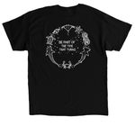 Turning Tides, a Black Classic Unisex Tee (back-view)